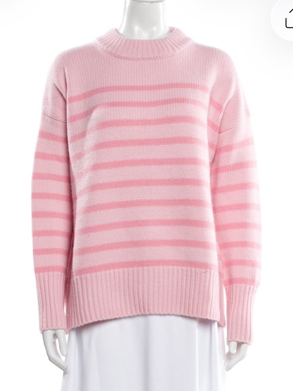 La Ligne Pink Striped Crewneck Sweater - wool / cashmere